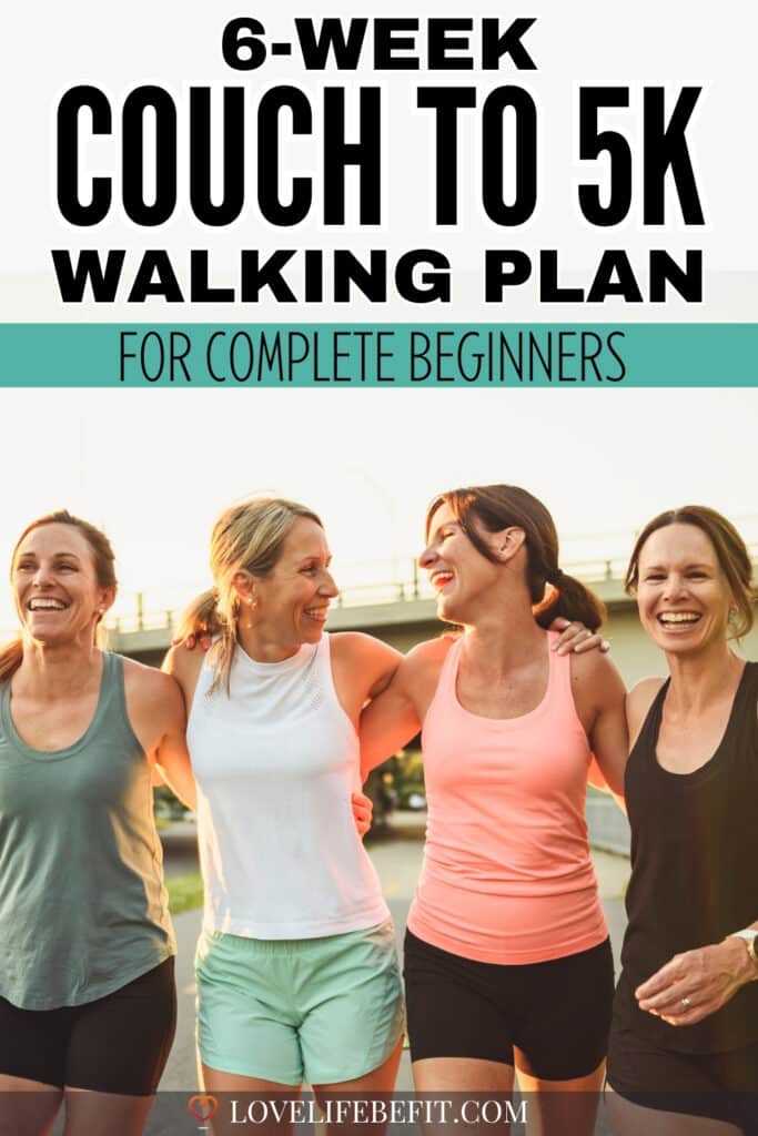 Image of a group of friends walking for fitness