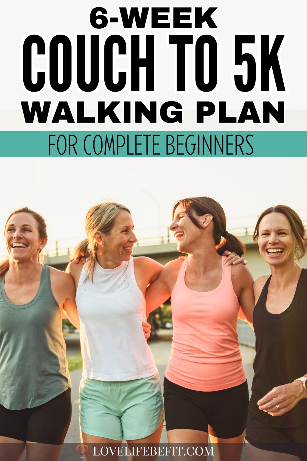 Image of a group of friends walking for fitness