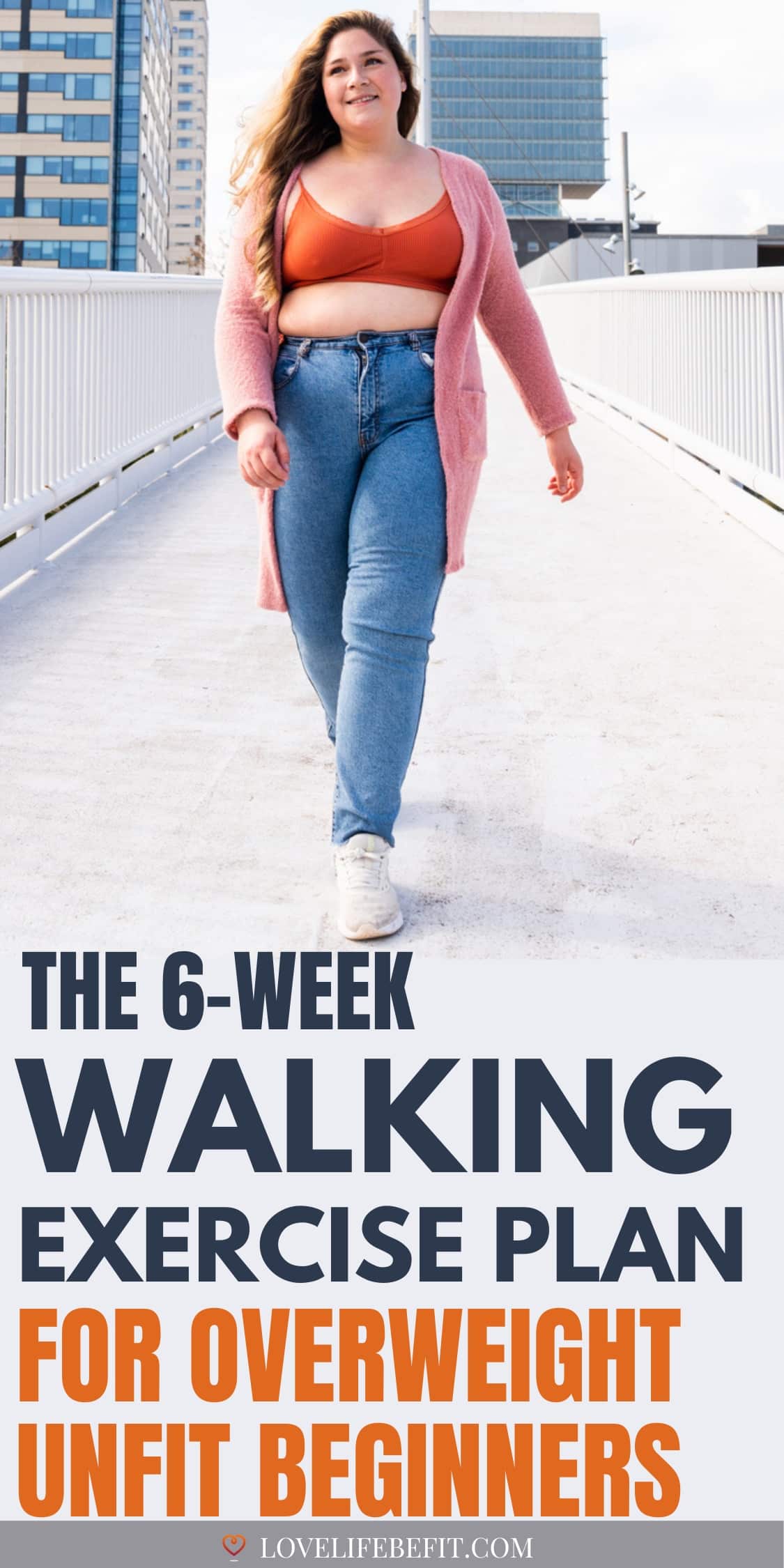 Image of an overweight woman walking