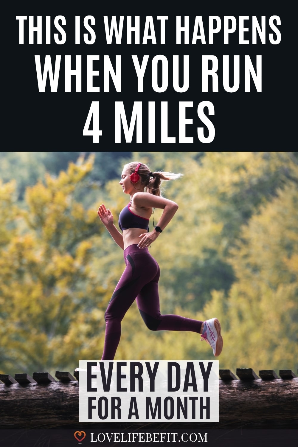 Image of a woman running in nature