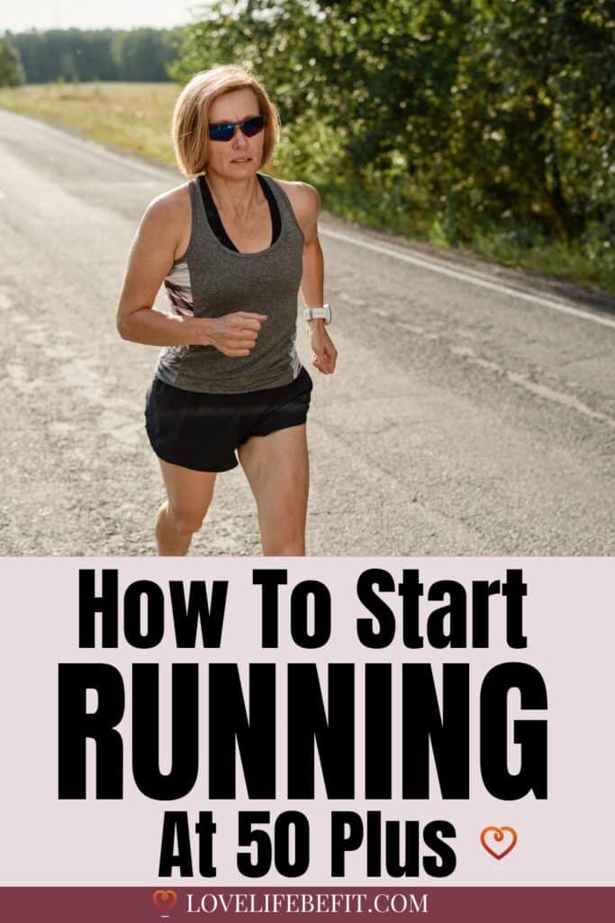 Image of a mature woman running
