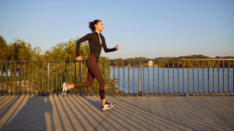 Image of a young woman running
