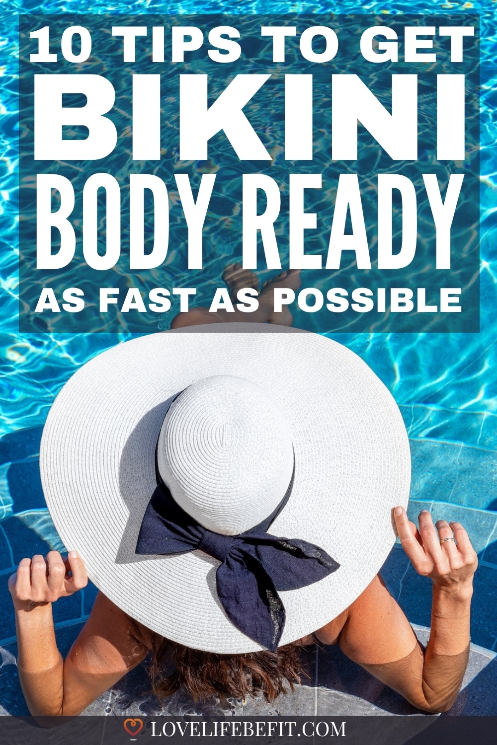 Image of a woman relaxing at a pool