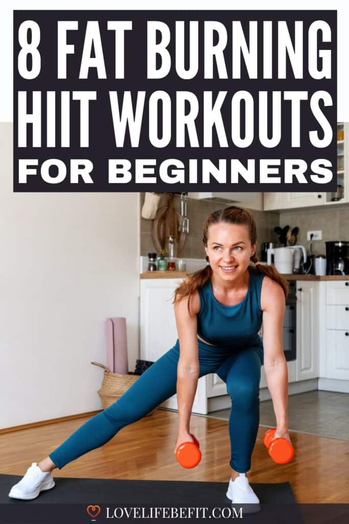 woman doing a HIIT workout at home