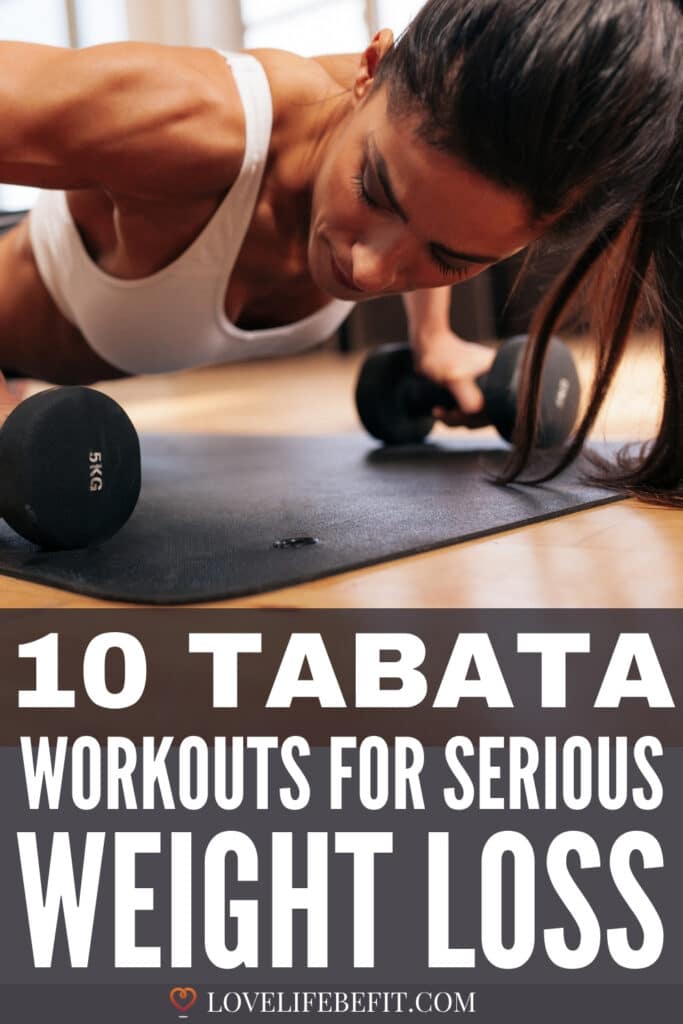 Image of a woman doing a Tabata workout