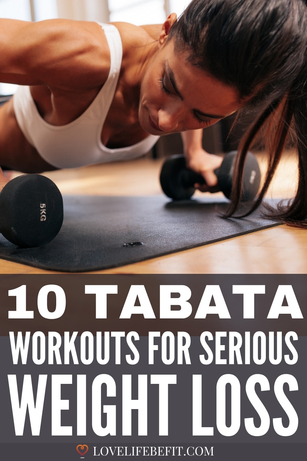 Image of a woman doing a Tabata workout
