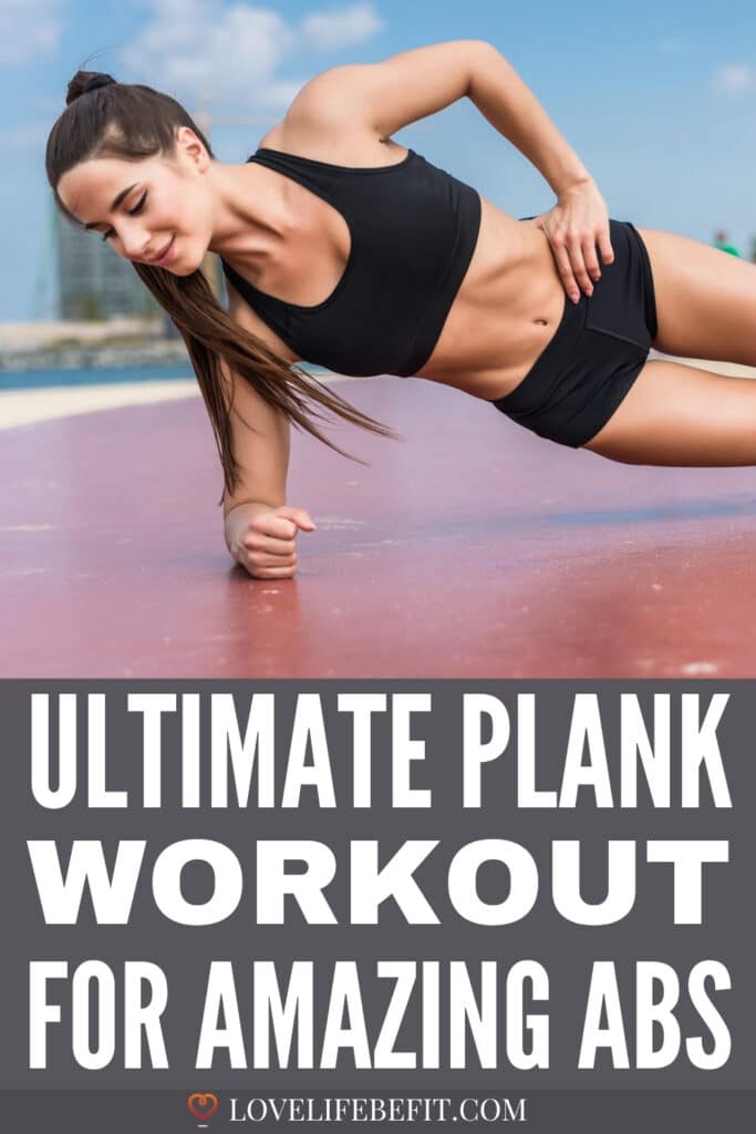 Image of a woman doing a side plank