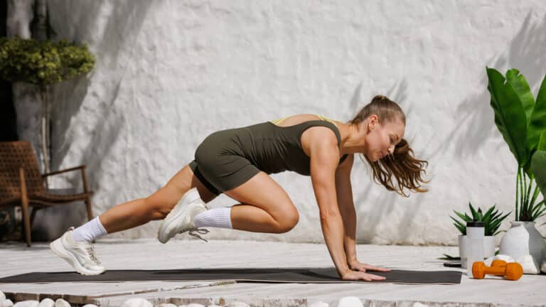 Image of a woman completing a Tabata workout